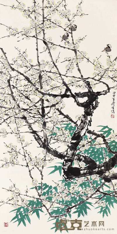 周彦生 甲申（2004）年作 春声 镜心 68×136cm